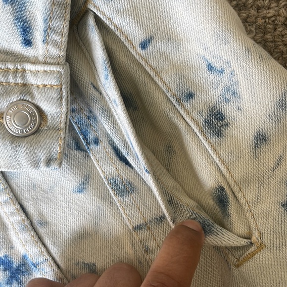 Free people  tie-dye denim jacket - Picture 6 of 9